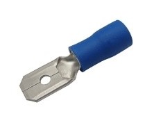 Auto konektor 6.3mm samec izol. 1.5-2.5mm2 modrý       